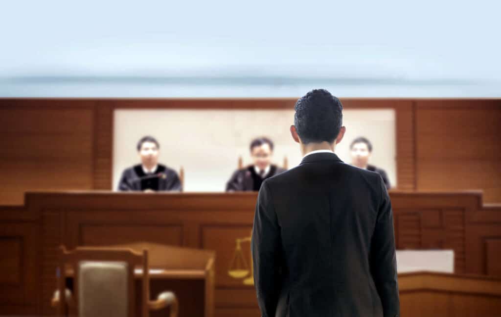 person representing self in court rather than car accident attorney